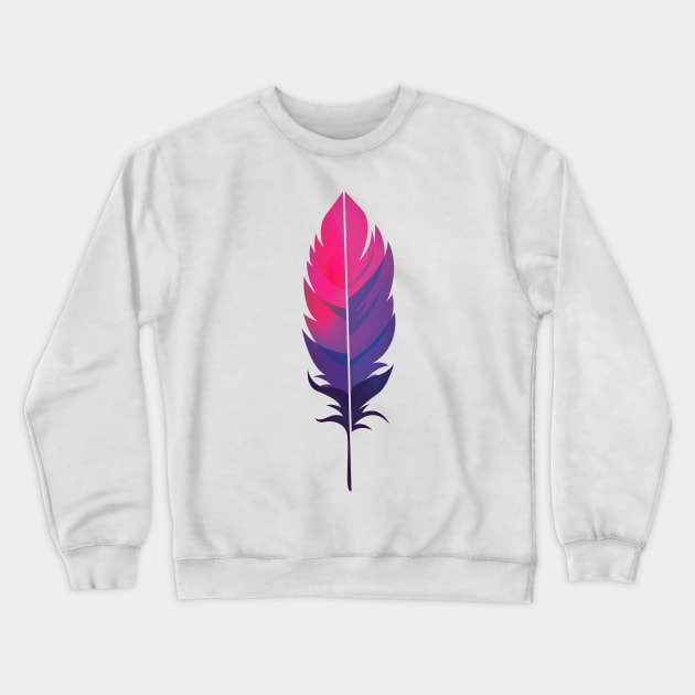 Colorful nature feather Crewneck Sweatshirt by uniboutique